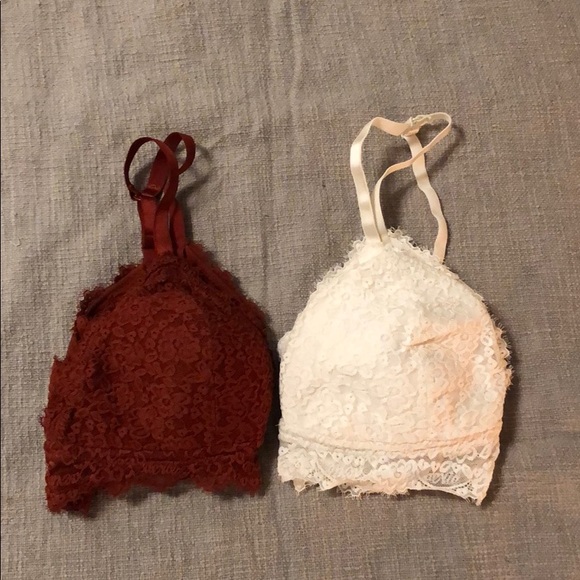 Aerie Bralettes in white and burnt orange - Picture 9 of 9